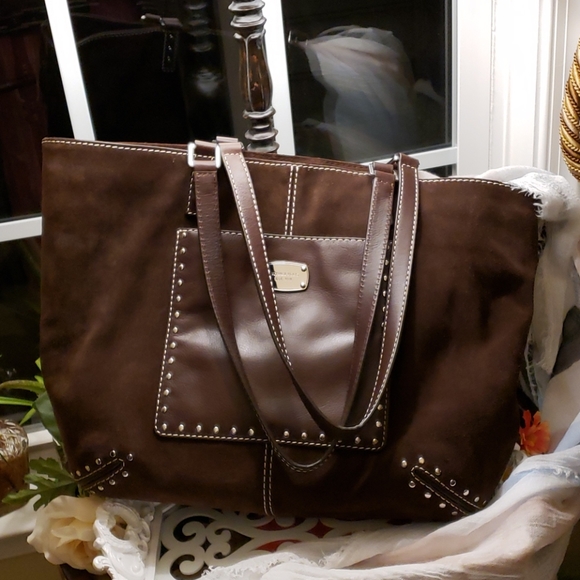 🛍Michael Kors "Astor "Suede Leather Tote - Picture 10 of 12